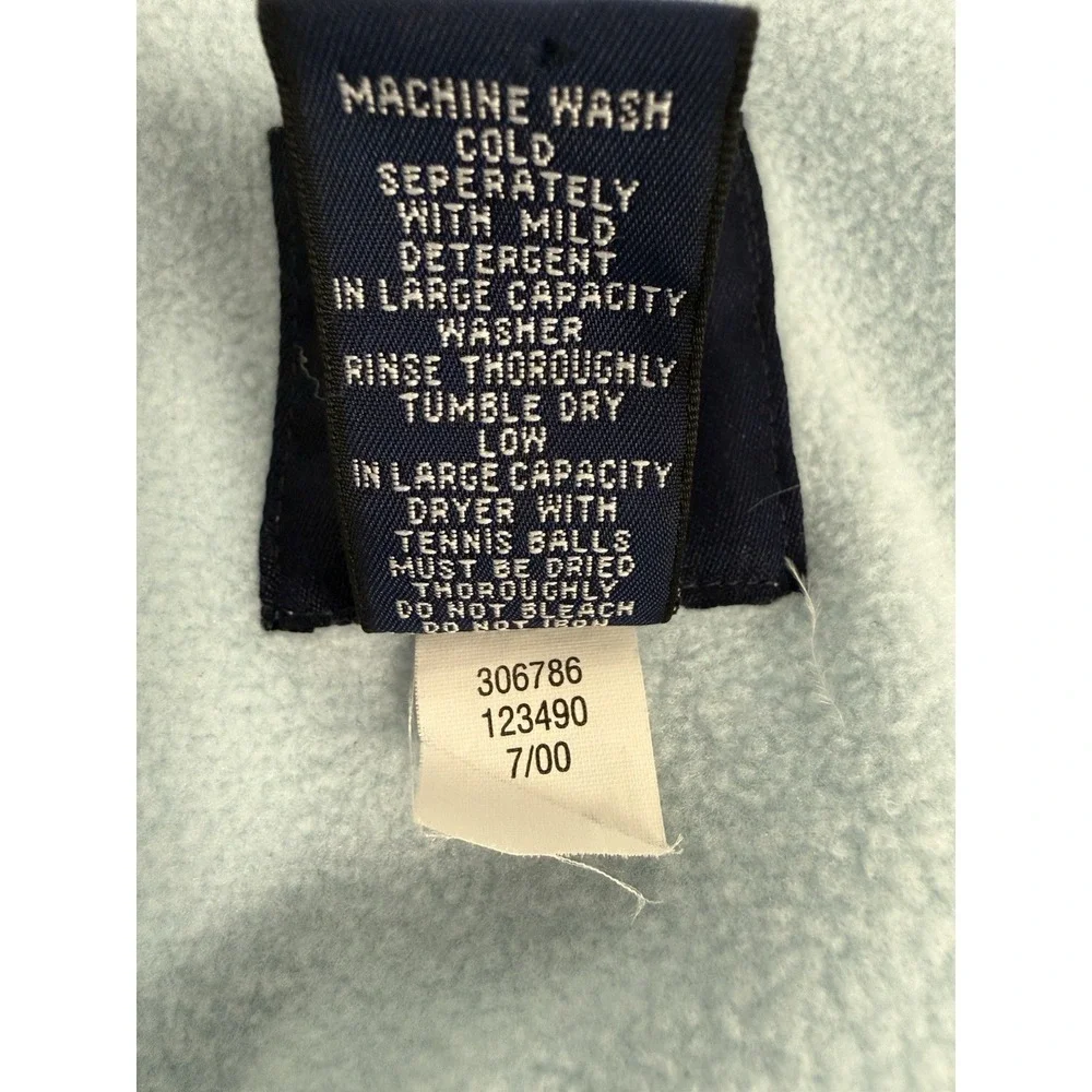 VTG Gap Womens Down Fill Puffer Coat Fleece Lined Lt Blue Sz‎ S